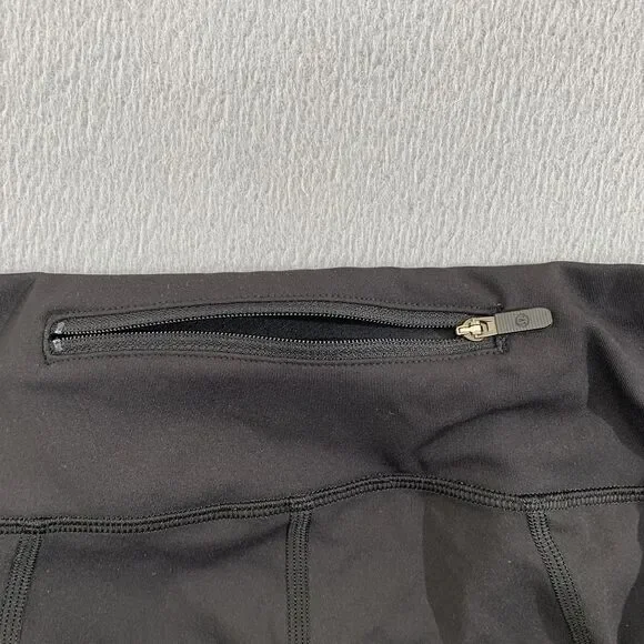 Lululemon Pants Womens 6 Pace Rival Crop Yoga Athletic Pocket Zip Activewear - Picture 12 of 13